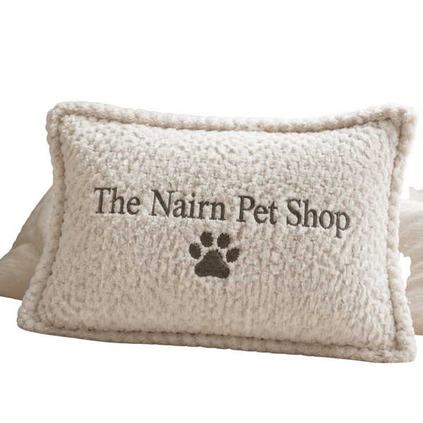 The Nairn Pet Shop Soft Sherpa Pet Cushion – Cream