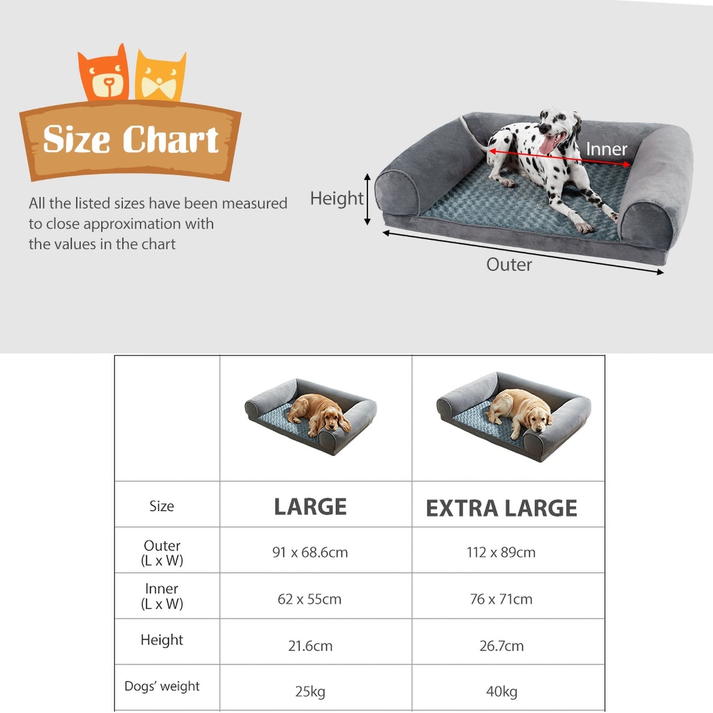XL Pet Bed Foam
